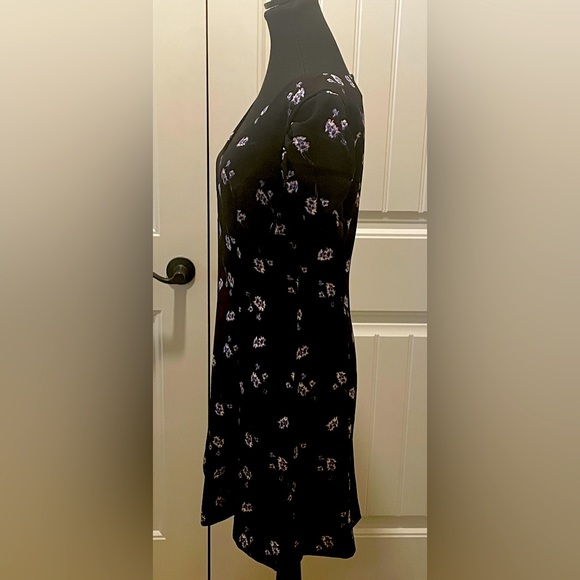 Club Monaco Black Floral Dress Size 8 - Picture 3 of 10